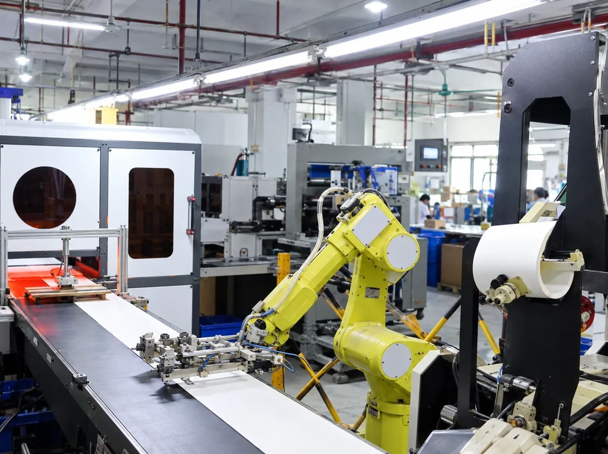 Automatic Assemble Box Machine at Crown Win, Dongguan