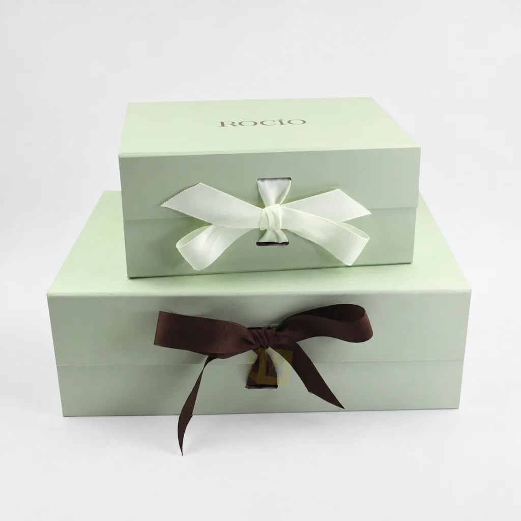 Magnetic Folding Gift Box with Ribbon for Clothing