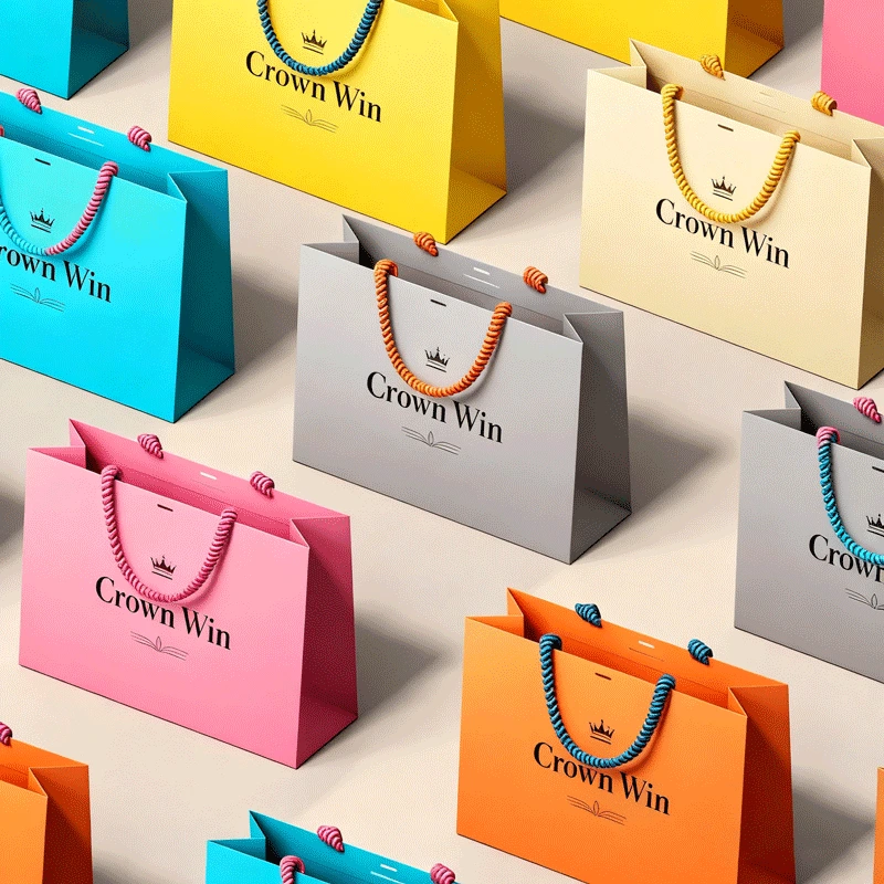 Custom Printed Retail Paper Shopping Bag with Handles