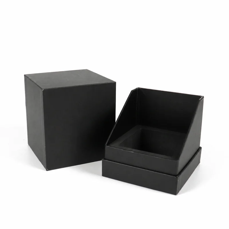 Matte Black Candle Gift Box with Lift-Off Lid