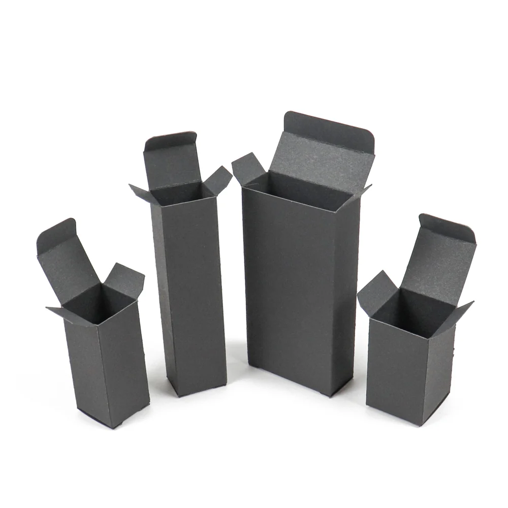 Black Slim Tuck-Top Cartons for Bottles