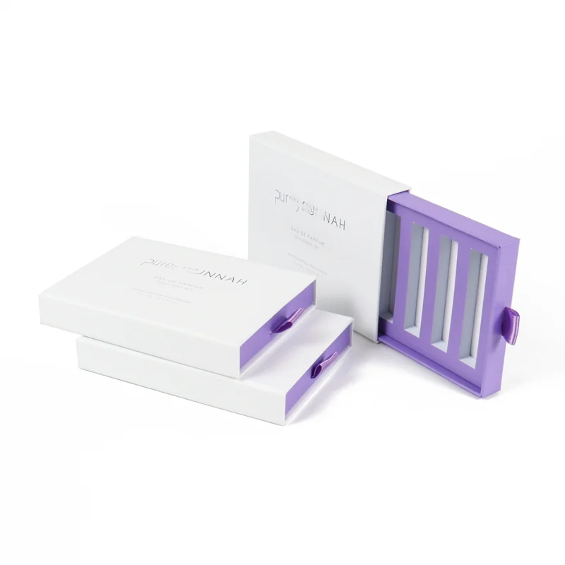 White Drawer Box with Compartment Insert