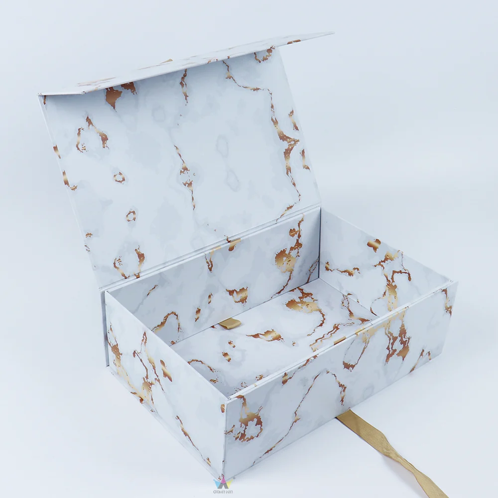 White Marble Foldable Gift Box
