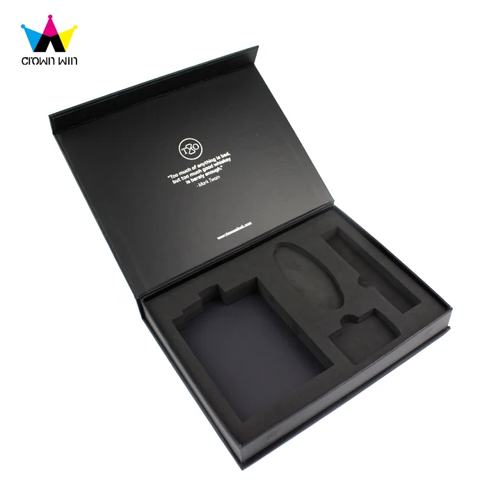 Black Magnetic Box with Die-Cut EVA Insert