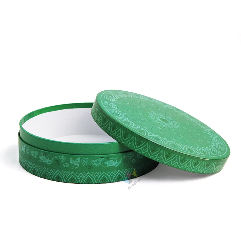 Green Shallow Round Paper Tube Box